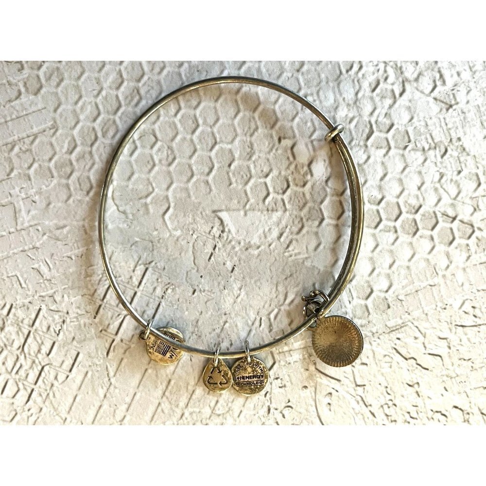Alex and Ani Silver Bangle Bracelet Clock Charm - Picture 5 of 5